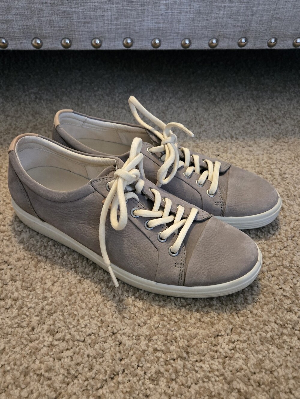 ECCO Soft 7 Gray Nubuck Women's Sneakers Sz 9